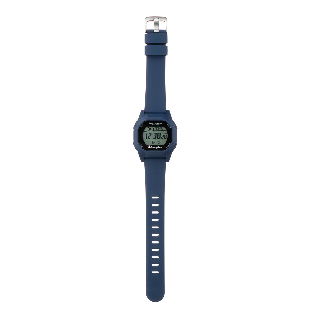 【タイムセール！】 Champion ソーラーテック電波 ONLINE SmileSolar Q&Q – ネイビー 時計