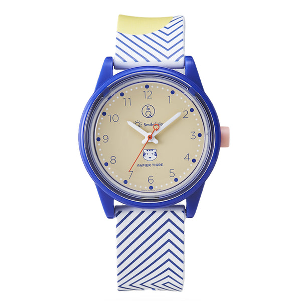 2つ目 スマイルウォッチ PAPIER TIGRE Collaboration watch LE BLEU【M】 – Q&Q SmileSolar